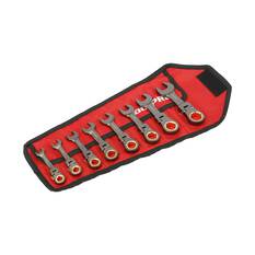 ToolPRO Stubby Ratcheting Spanner Set 8 Piece, , scanz_hi-res
