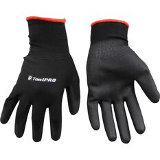 ToolPRO Polyurethane Dipped Gloves - One Size, Black, , scanz_hi-res