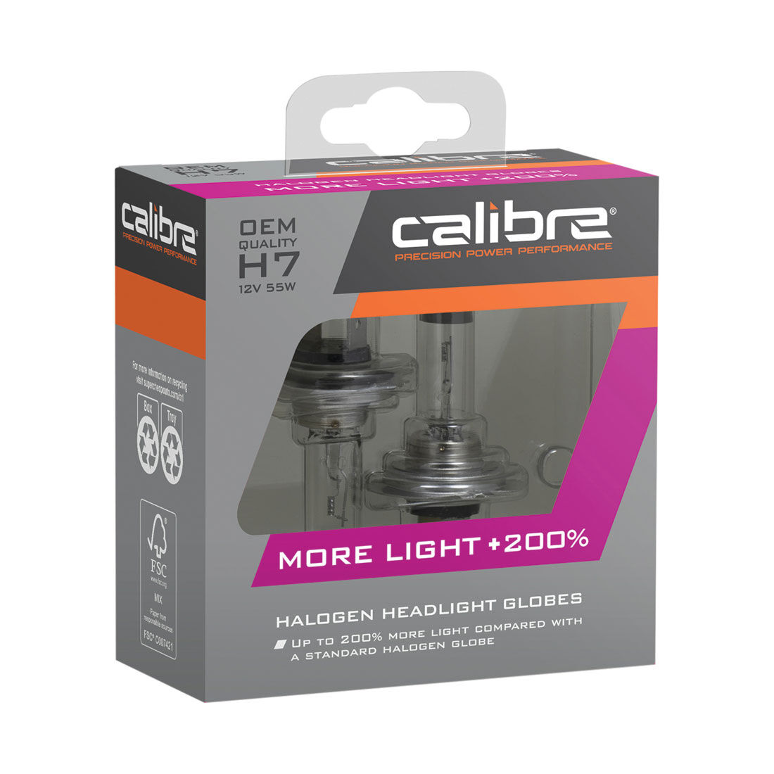 Calibre Plus 200 Headlight Globes - H7, 12V 55W, CA200H7, , scanz_hi-res
