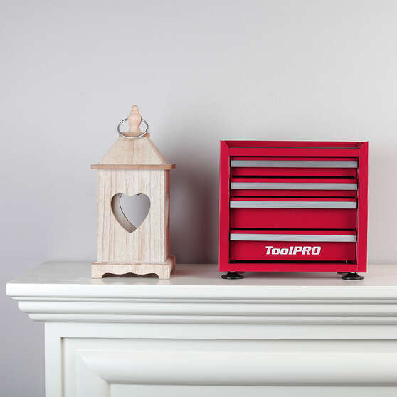 ToolPRO Mini Tool Cabinet 4 Drawer Red, , scanz_hi-res