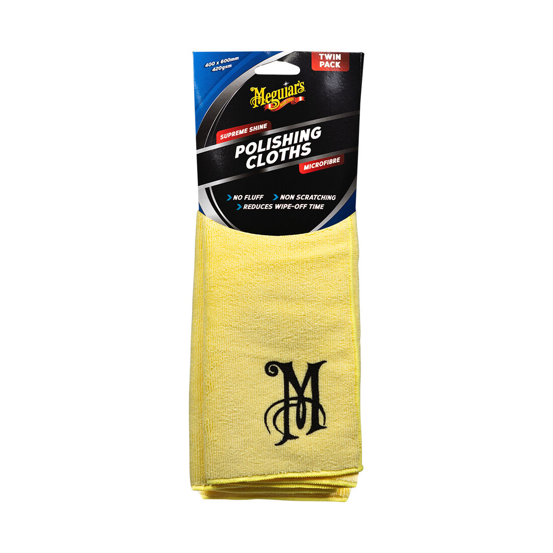 Meguiar's Supreme Shine Polishing Cloths Twin Pack, , scanz_hi-res