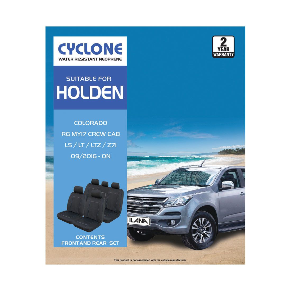 Ilana Cyclone Tailor Made Pack For Holden Colorado RGMY17 09/16+, , scanz_hi-res