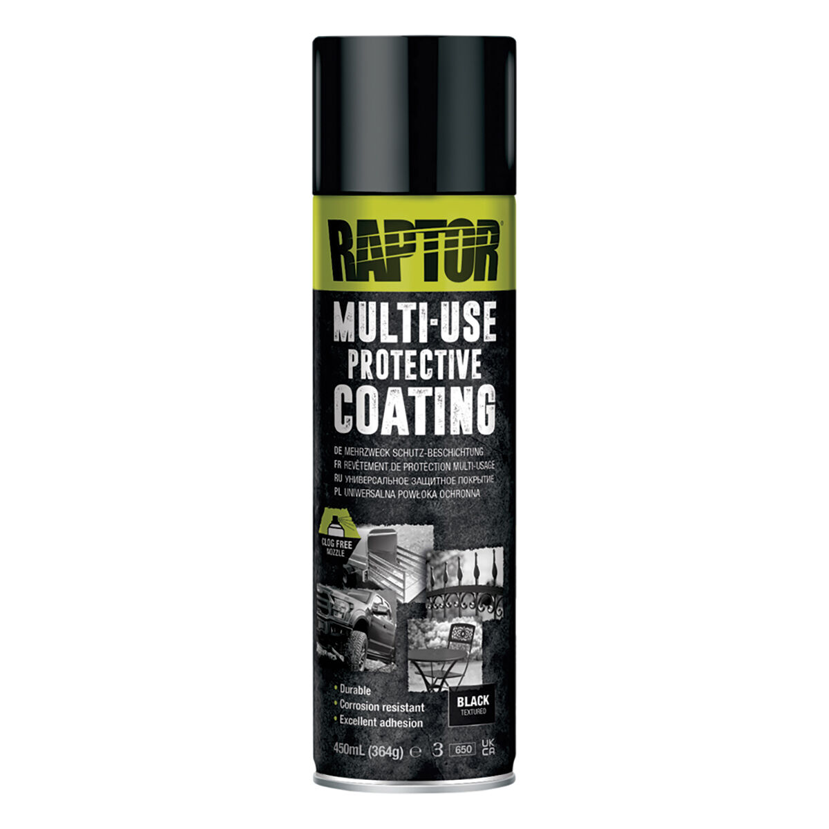 Raptor Multi Use Protective Coating, Black - 450mL, , scanz_hi-res