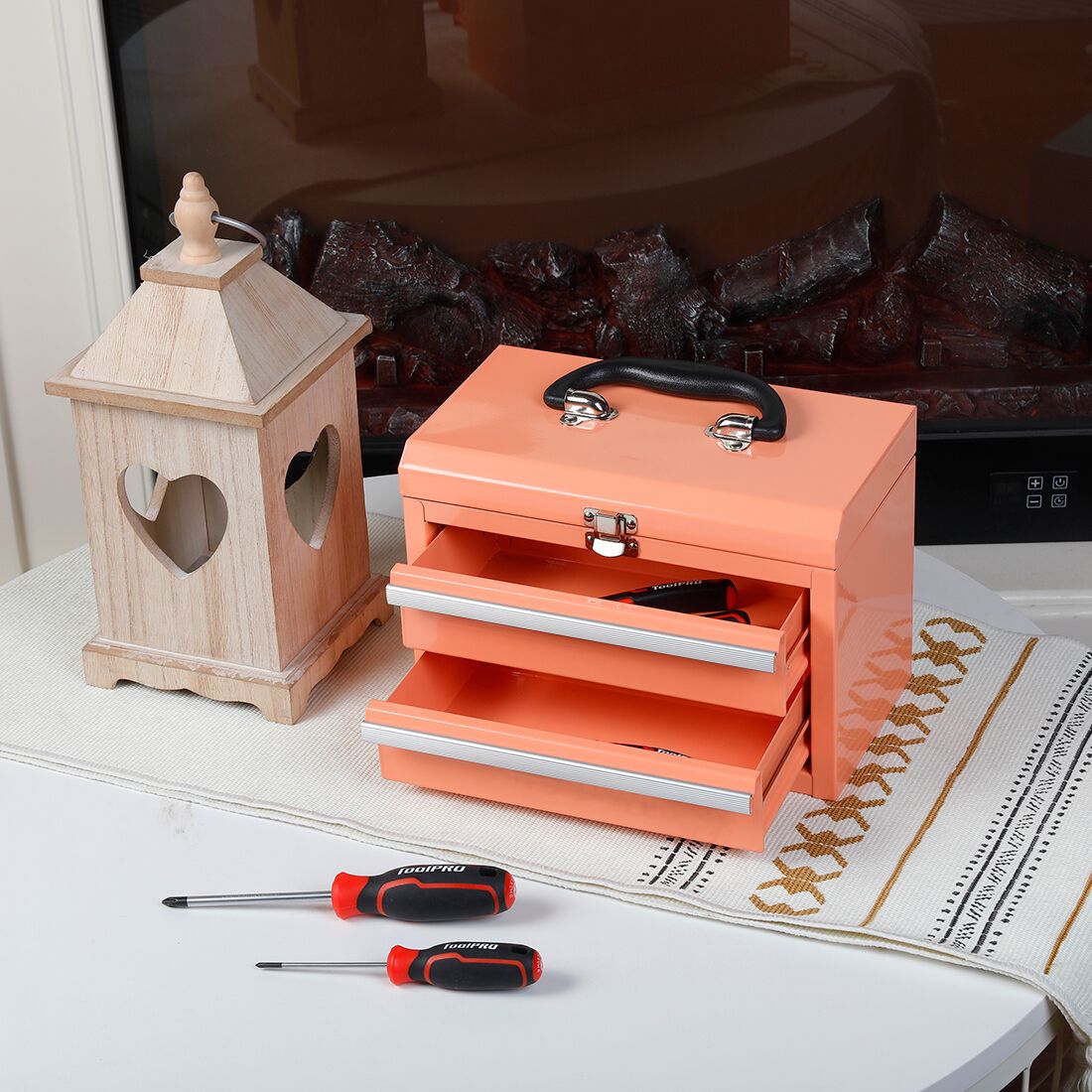 ToolPRO Apricot Mini Tool Chest With Handle, , scanz_hi-res