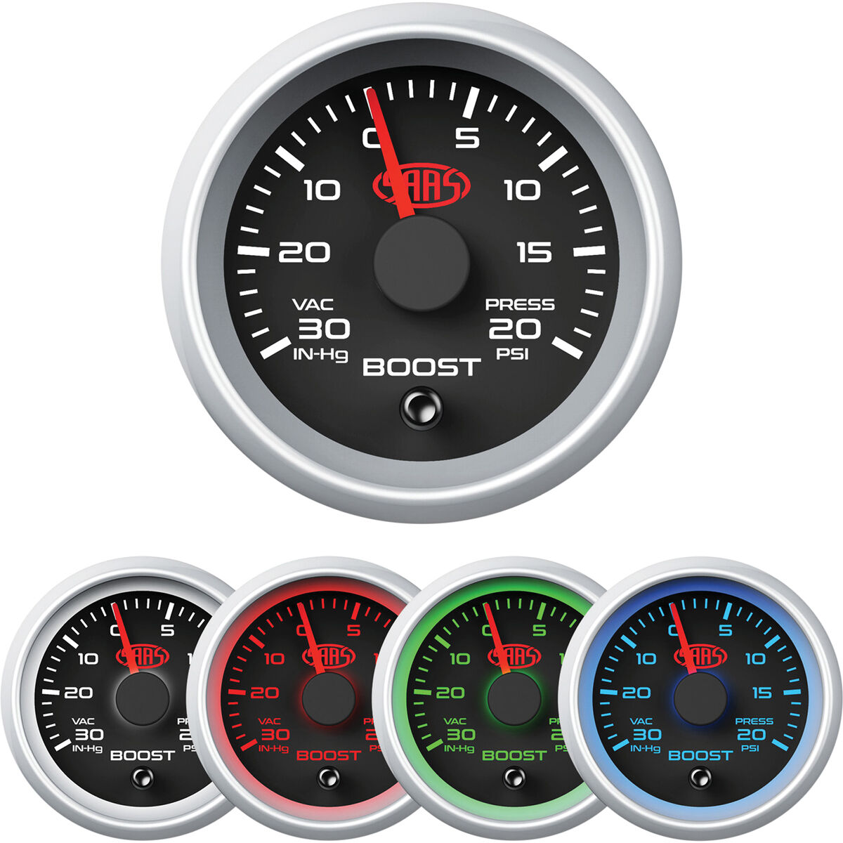 SAAS Boost Gauge Black 52mm, , scanz_hi-res