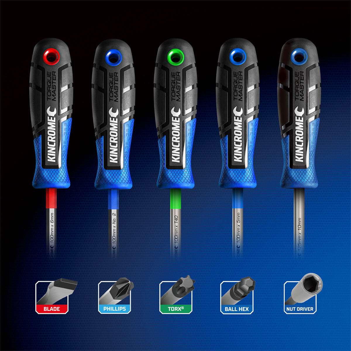 Kincrome Torquemaster Screwdriver Set 13 Piece, , scanz_hi-res