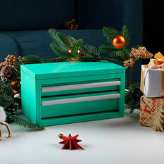 ToolPRO Mini Tool Chest 2 Drawer Aqua, , scanz_hi-res