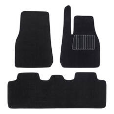 SCA Carpet Car Floor Mats - Front/Rear, Tesla Model Y 2019-23, Black, , scanz_hi-res