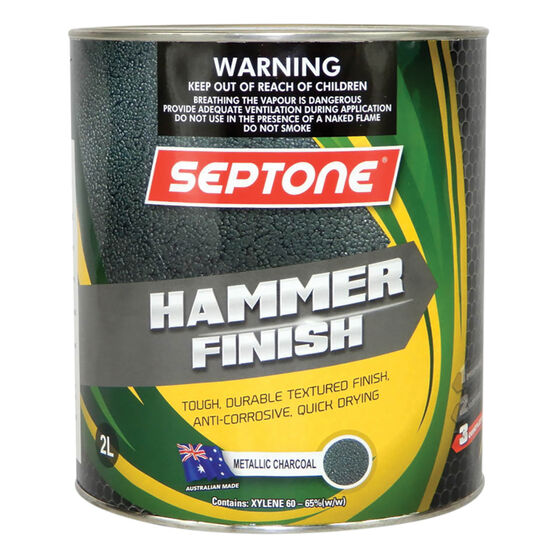 Septone® Hammer Finish Paint, Charcoal - 2 Litre, , scanz_hi-res