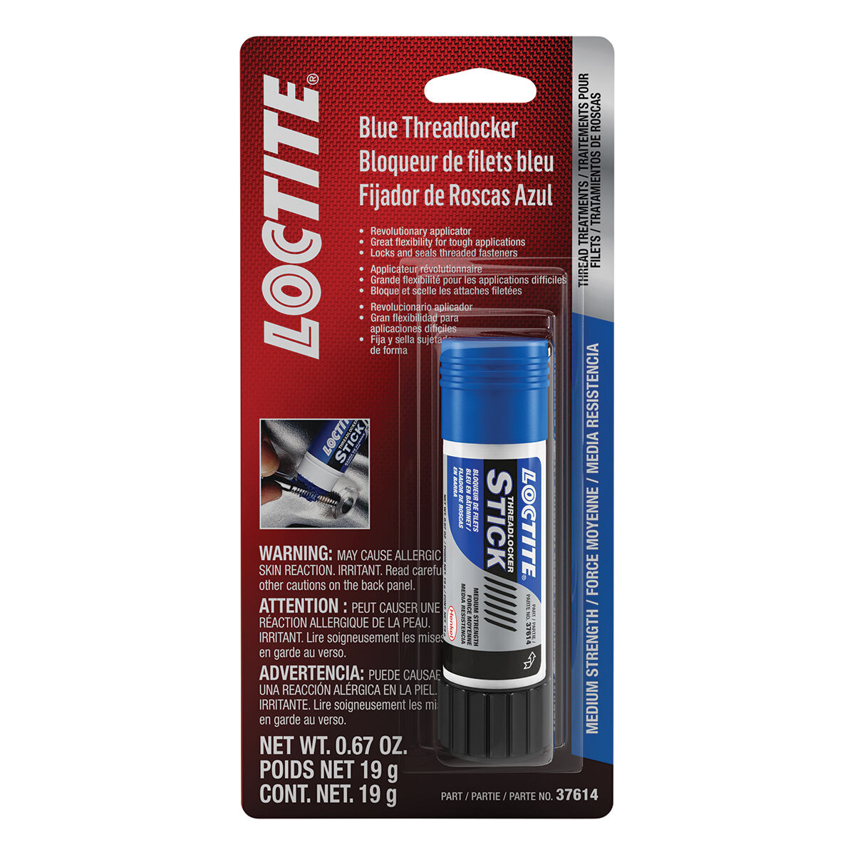 Loctite 248 Medium Strength Threadlocker Stick 19g, , scanz_hi-res