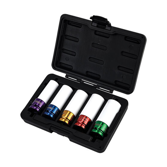 ToolPRO Impact Wheel Nut Socket Set 1/2" Drive Metric 5 Piece