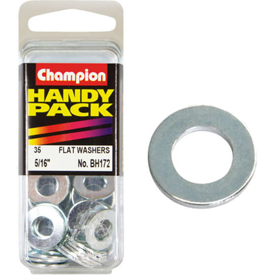 Champion Handy Pack Steel Flat Washers BH172, 5/16", , scanz_hi-res