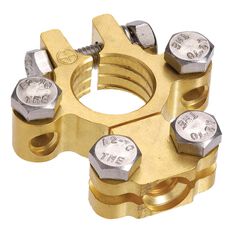 Projecta Battery Terminal Forged Brass Saddle With Dual Auxiliary Positive BT620-P1, , scanz_hi-res