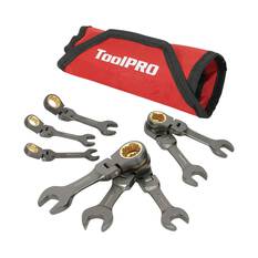 ToolPRO Stubby Ratcheting Spanner Set 8 Piece, , scanz_hi-res