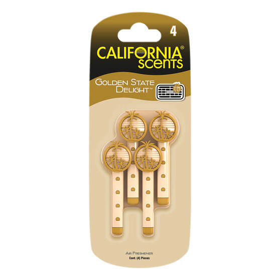 California Scents Vent Stick Air Freshener Gold State Delight 4 Pack, , scanz_hi-res