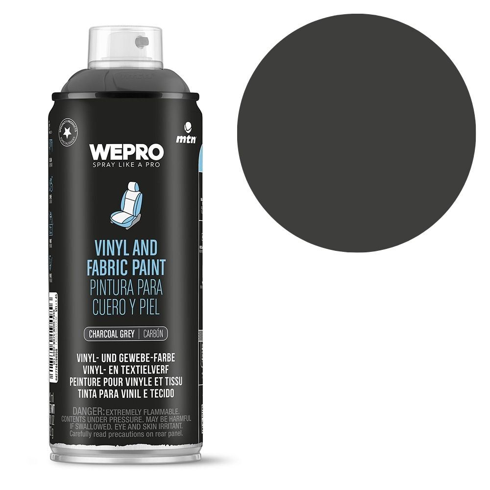 MTN PRO Vinyl & Fabric Paint Charcoal 400ml Spray Paint, , scanz_hi-res