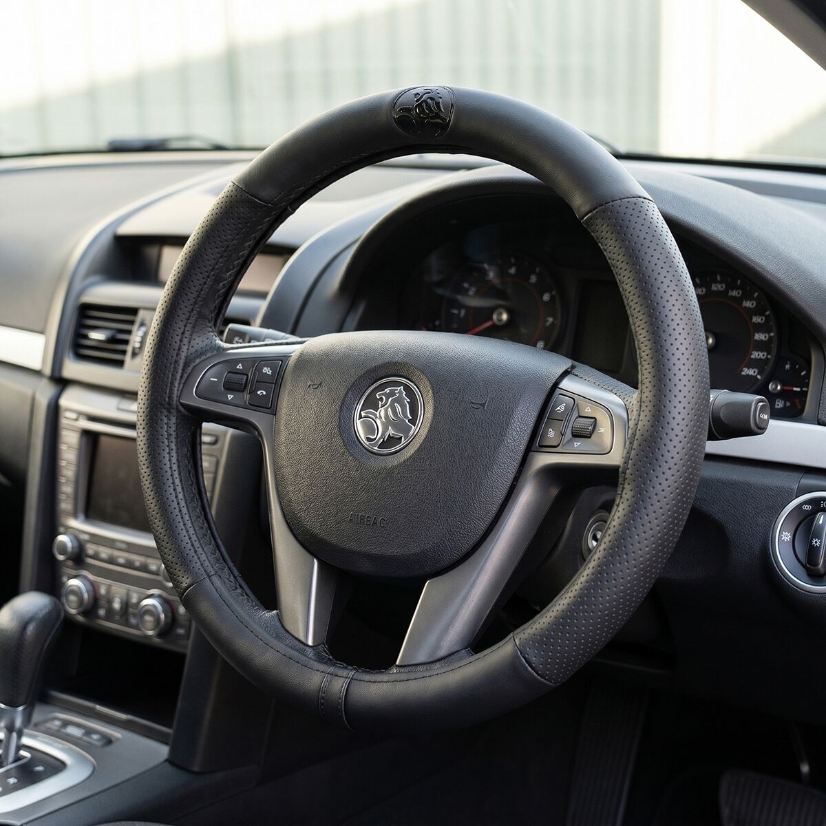 Holden Redline Steering Wheel Cover - Black, , scanz_hi-res