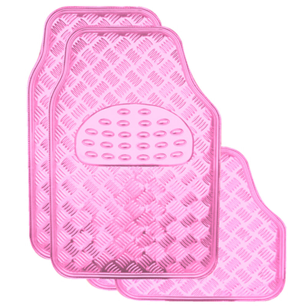 sca checkerplate car floor mats pvc pink set of 4 supercheap auto new zealand