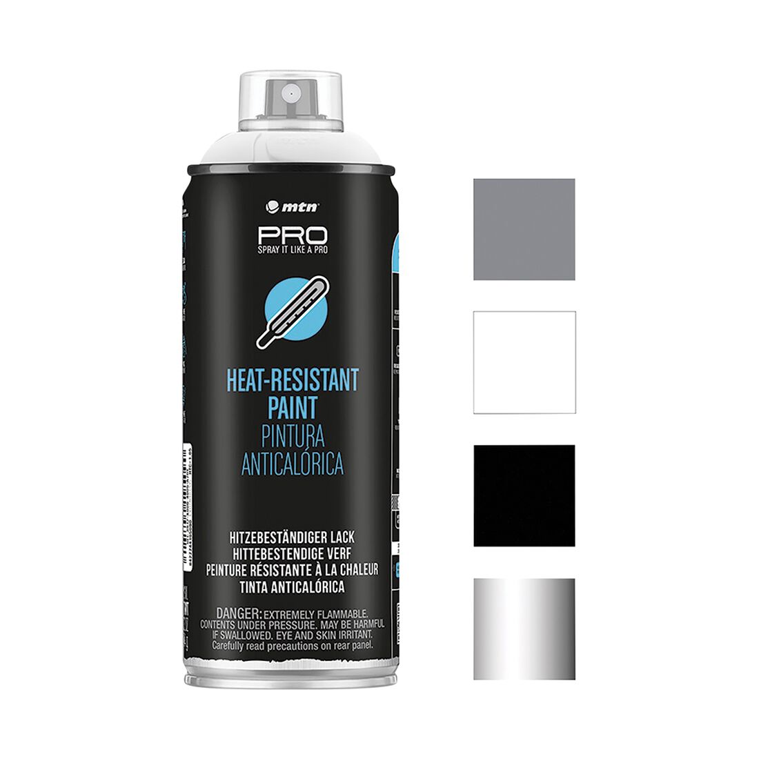 MTN PRO High Heat Paint White 400ml Spray Paint, , scanz_hi-res