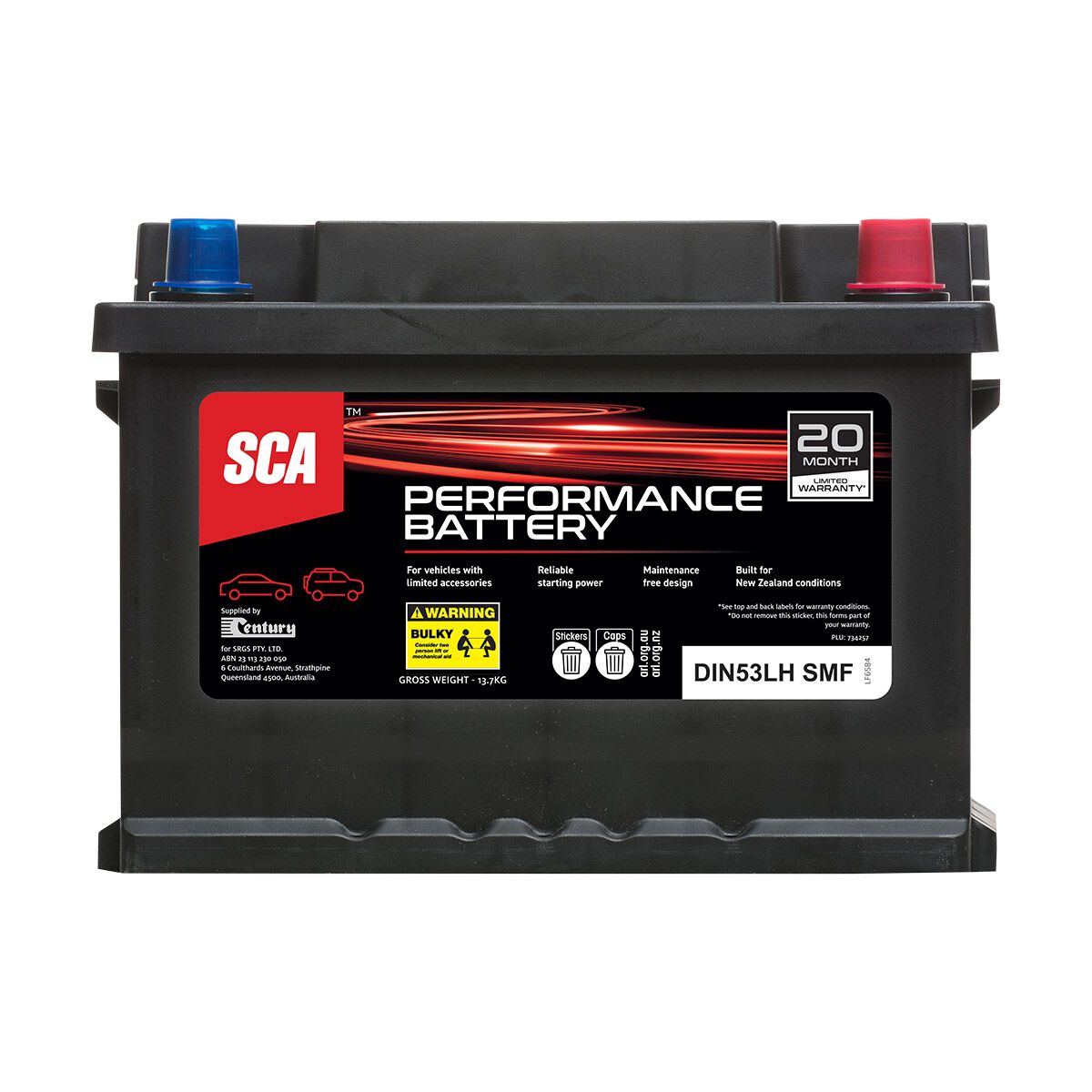 SCA Performance Car Battery DIN53LH SMF, , scanz_hi-res