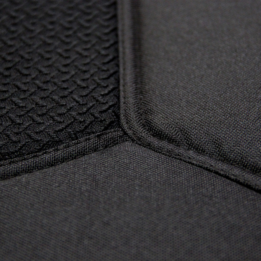 R.M.Williams Woven Seat Covers Black Adjustable Headrests Size 30 Front Pair Airbag Compatible, , scanz_hi-res