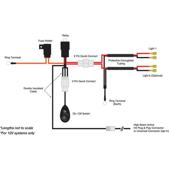 Enduralight Driving Light Wiring Harness, , scanz_hi-res