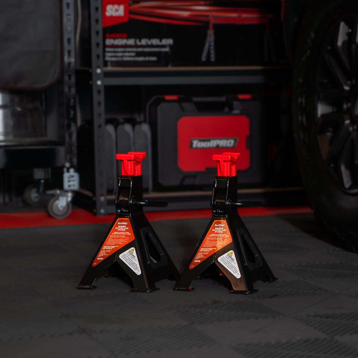 ToolPRO Car Stands Ratchet 2000kg, , scanz_hi-res