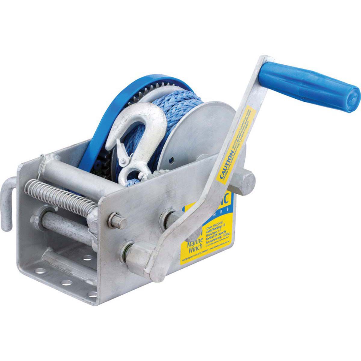 Atlantic Marine Winch 15:1/5:1/1:1 Dyneema Snap Hook 7.5m 1500kg, , scanz_hi-res