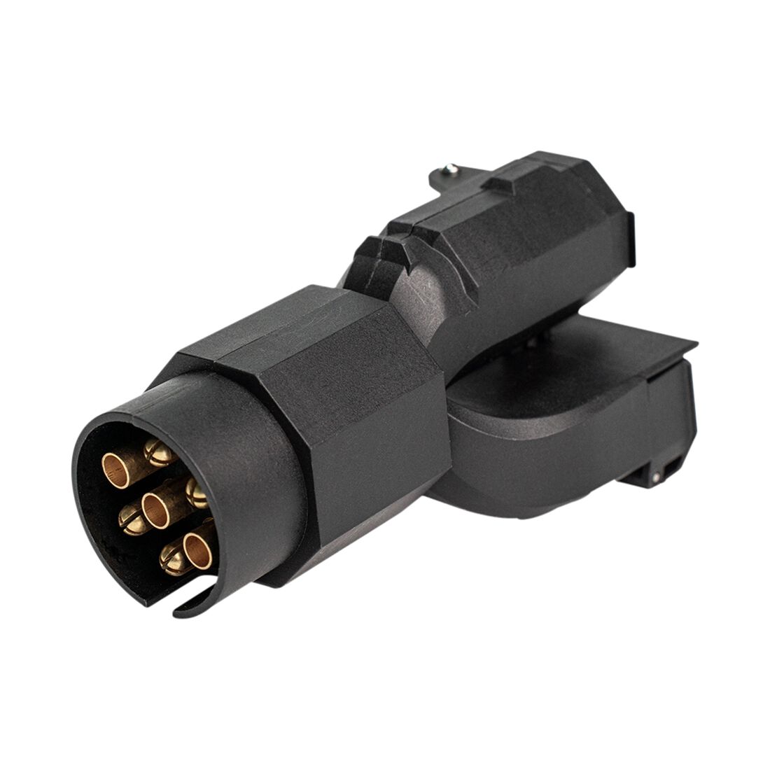 SCA Trailer Adaptor 3 Way 7 Pin Large Round Socket to 7 Pin Small Round Plug, 7 Pin Flat Plug, , scanz_hi-res