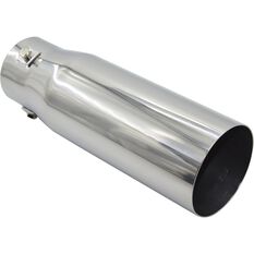 Street Series Stainless Steel Exhaust Tip - Straight Cut Tip suits 40mm to 52mm, , scanz_hi-res