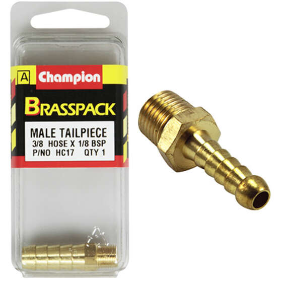 Champion Brass Pack Male Hose Barb HC17, 3/8" X 1/8", , scanz_hi-res