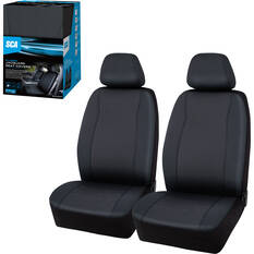 SCA Jacquard Seat Covers Charcoal Adjustable Headrests Airbag Compatible, , scanz_hi-res