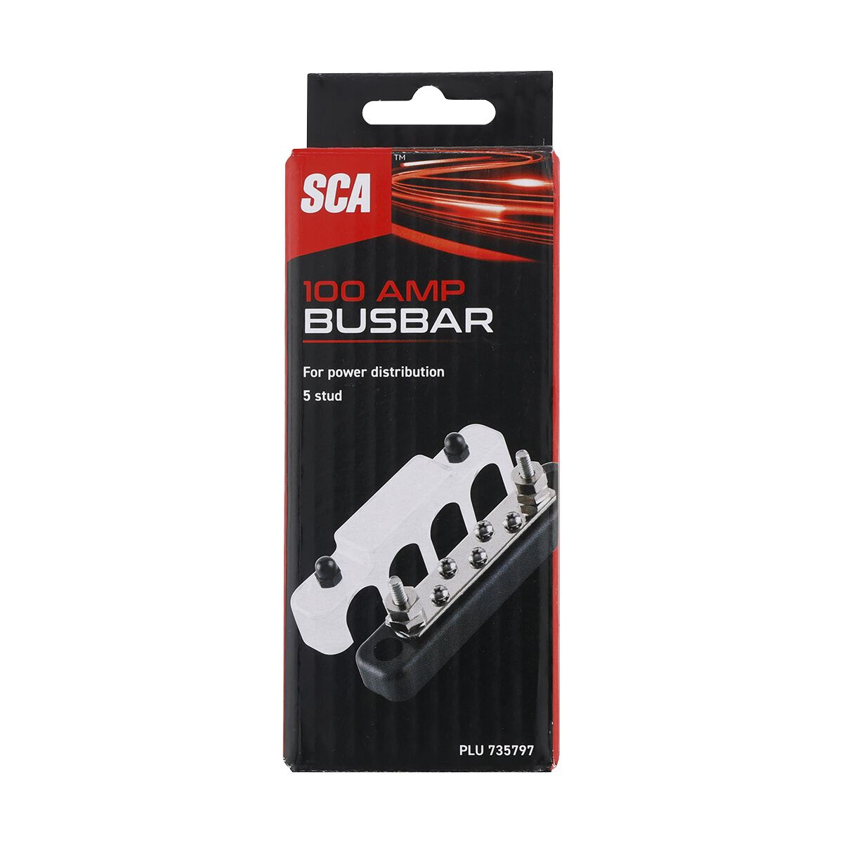 SCA Busbar 5 Stud 100 Amp With Cover, , scanz_hi-res