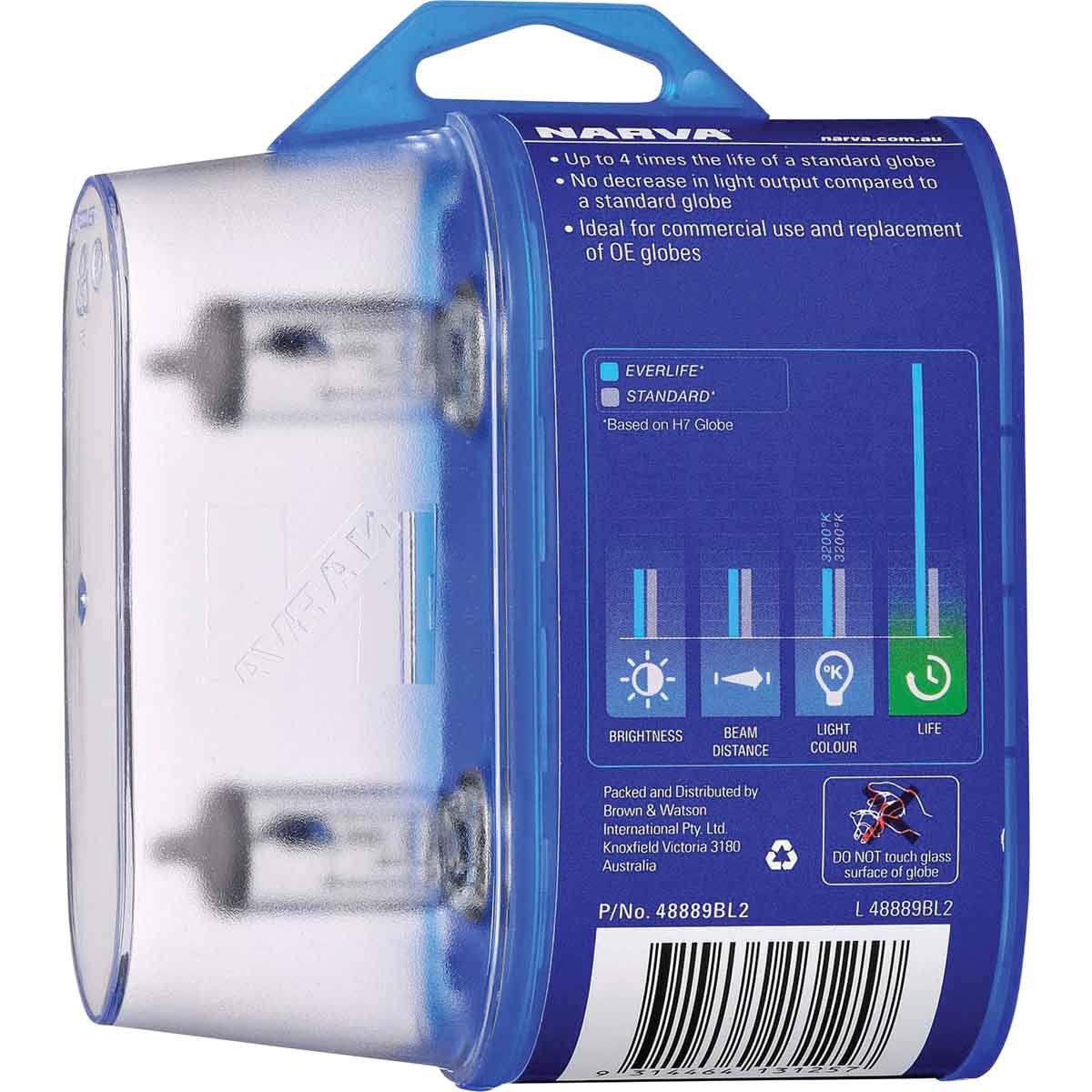 Narva Everlife Headlight Globes - H4, 12V 60/55W, 48889BL2, , scanz_hi-res