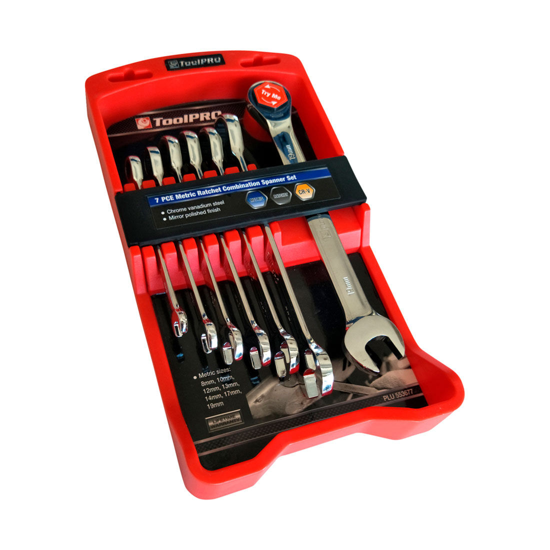 ToolPRO Ratchet Spanner Set Metric 7 Piece, , scanz_hi-res