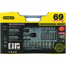 Stanley Socket Set 1/4" & 3/8" Drive Metric/SAE 69 Piece, , scanz_hi-res