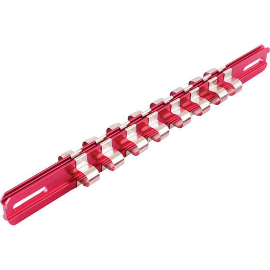 ToolPRO Socket Rail Aluminium 3/8" Drive 16 Clip, , scanz_hi-res