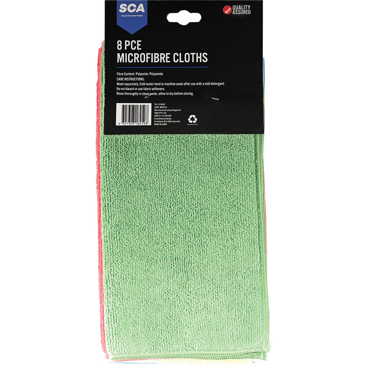 SCA Microfibre Cloths 8 Pack, , scanz_hi-res