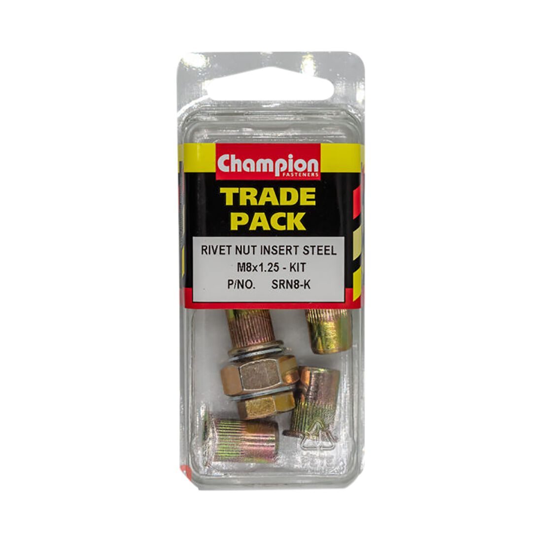 Champion Rivet Nuts Aluminium - M8x1.25, SRN8-K, , scanz_hi-res