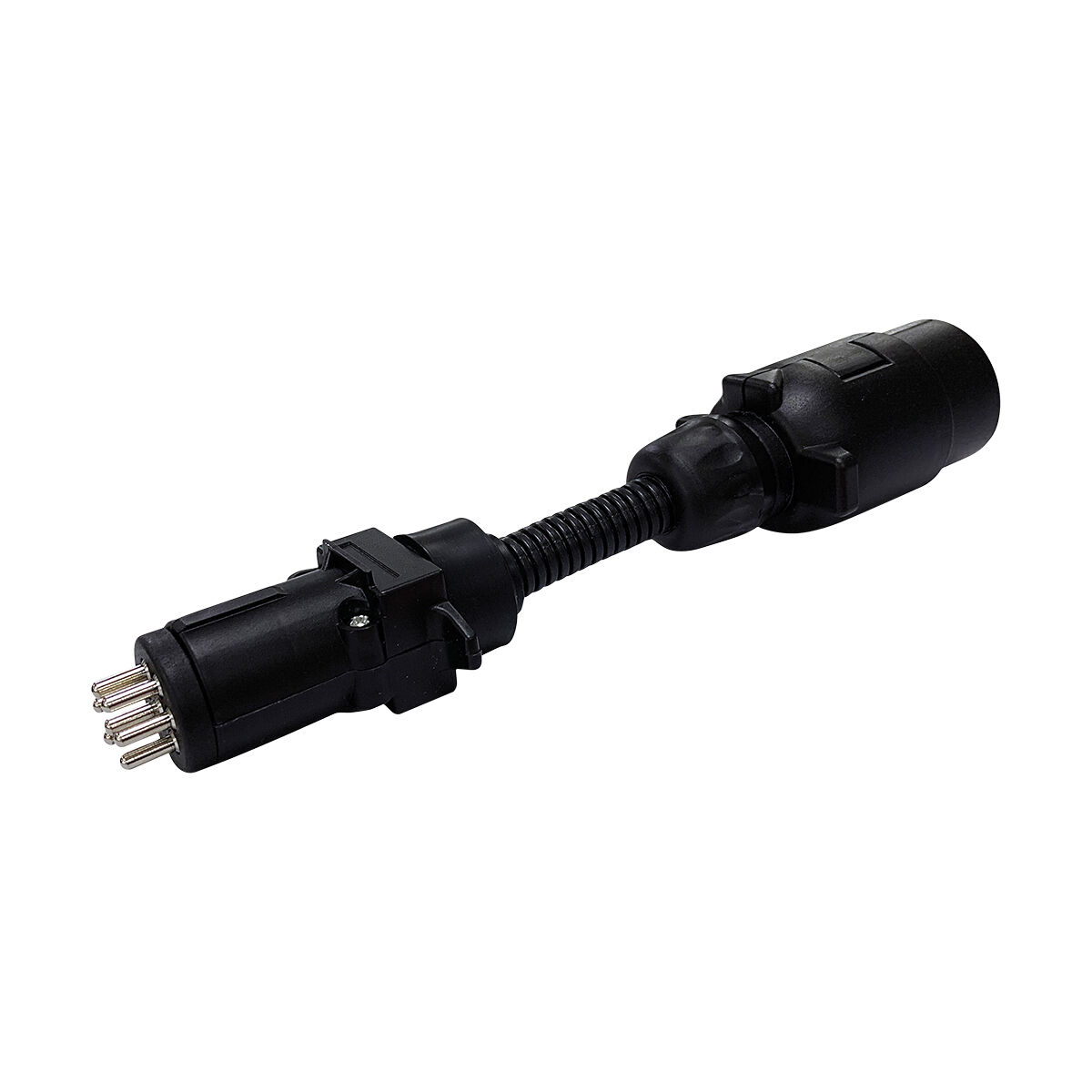 SCA Trailer Adaptor 7 Pin Large Round Socket To 7 Pin Small Round Plug, , scanz_hi-res