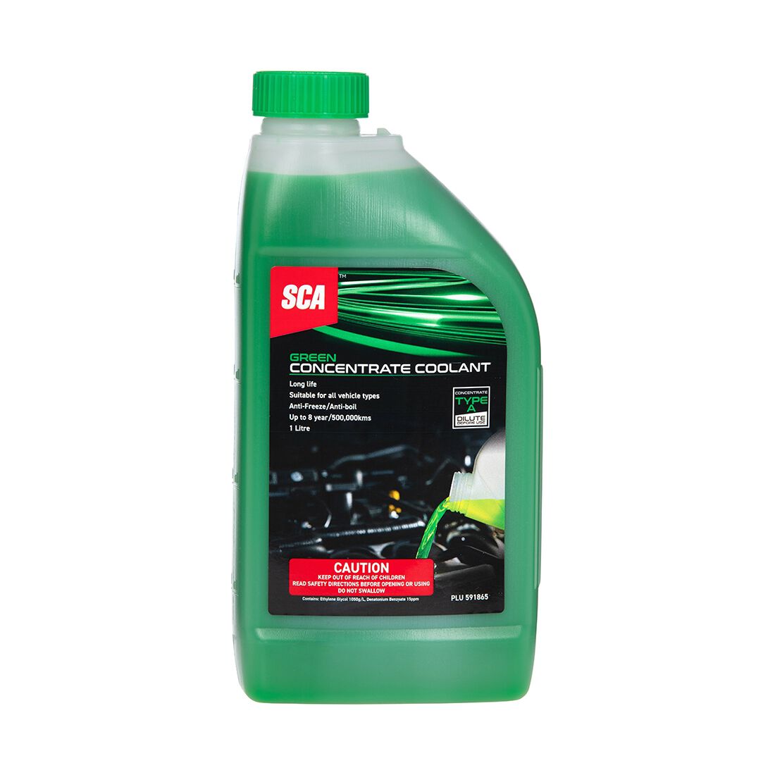SCA Green Long Life Coolant Concentrate - 1 Litre, , scanz_hi-res