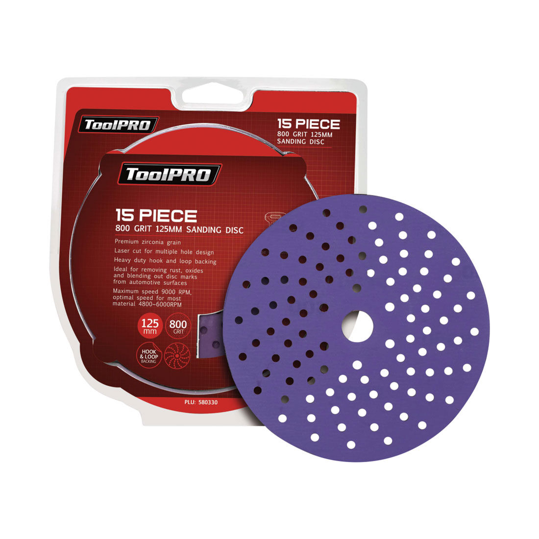 ToolPRO Sanding Disc 125mm 800 Grit, , scanz_hi-res