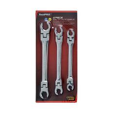 ToolPRO Spanner Set - Flare Nut, Flex Head, 3 Piece, Metric, , scanz_hi-res