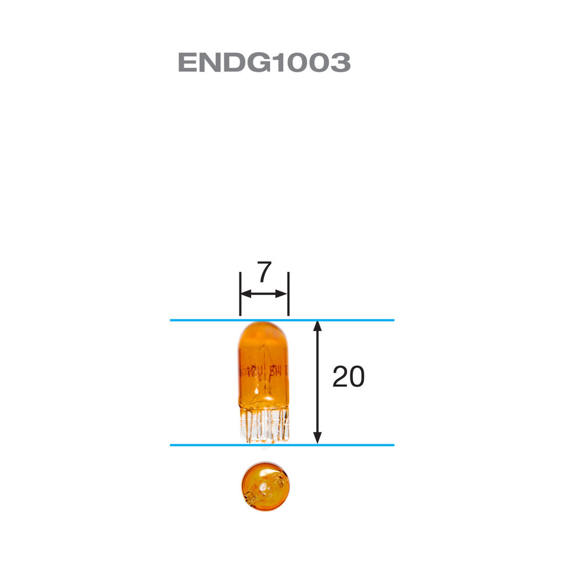 ENDURALIGHT Automotive Globes - Amber Wedge 12V, 5W, T-10, , scanz_hi-res