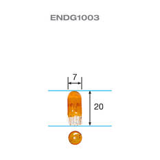 ENDURALIGHT Automotive Globes - Amber Wedge 12V, 5W, T-10, , scanz_hi-res