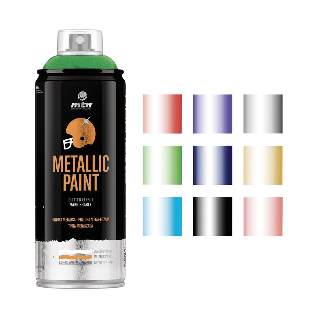 MTN Pro Metallic Green Spray Paint 400mL, , scanz_hi-res