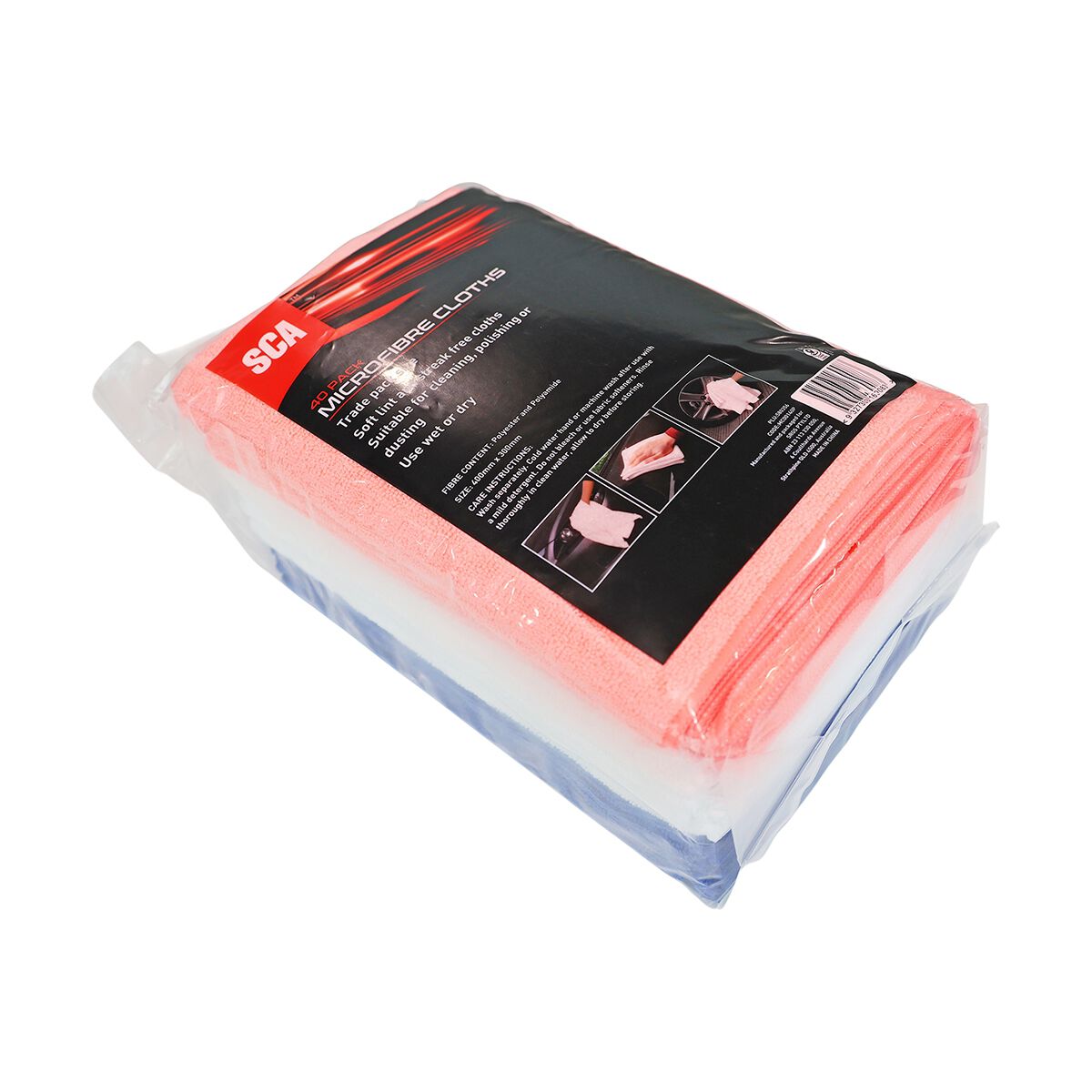 SCA Microfibre Cloths Trade 40 Pack, , scanz_hi-res