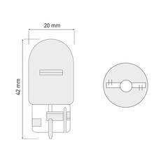 SCA Incandescent Globe - T20 12V 21W - 2 Pack, , scanz_hi-res