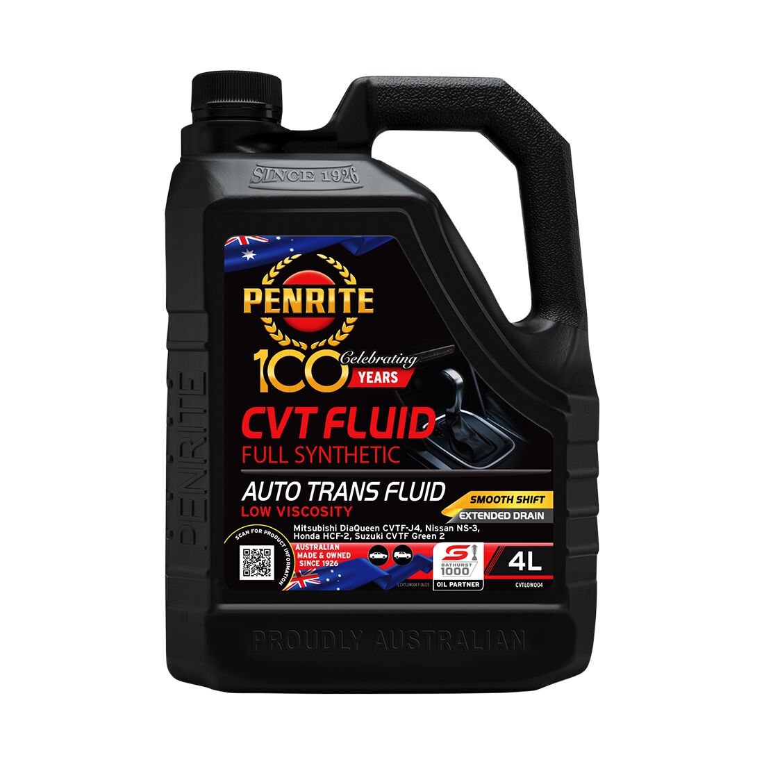 Penrite CVT Fluid Low Viscosity 4 Litre, , scanz_hi-res
