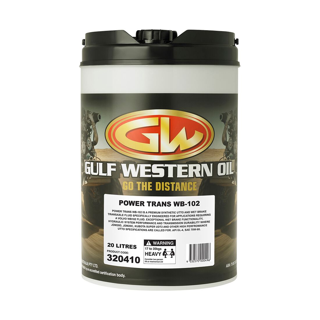 Gulf Western Power Trans WB-102 Gear Oil - 20 Litre, , scanz_hi-res